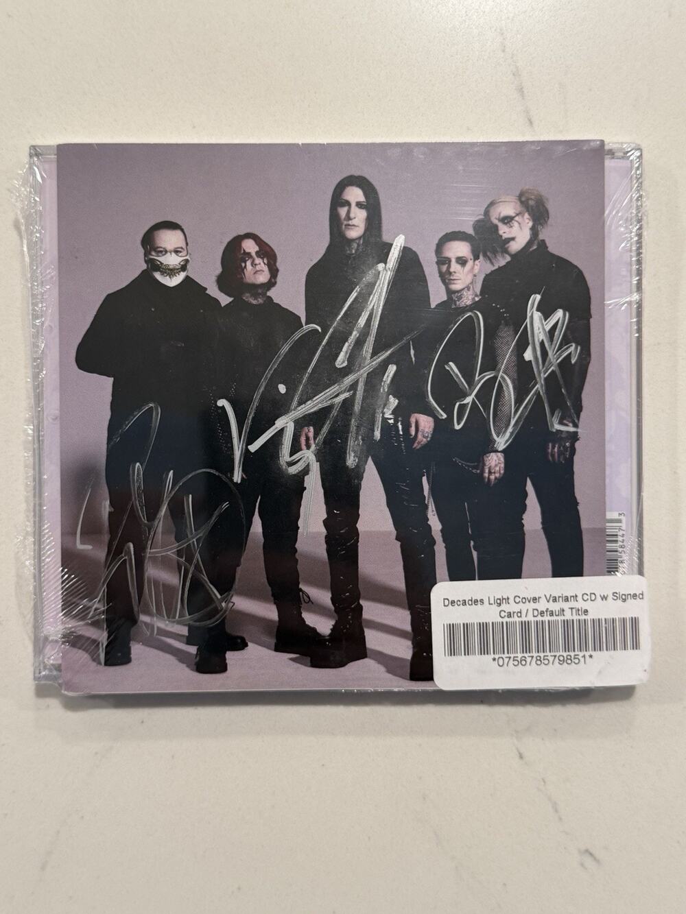 Motionless In White Signed Art Card Decades Light Cover Varient Autographed #8